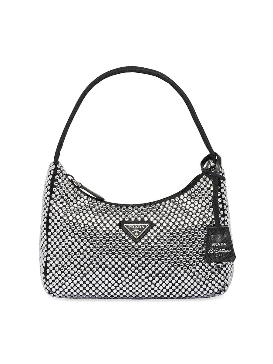 Womens Satin Mini Bag with Crystals Product Image