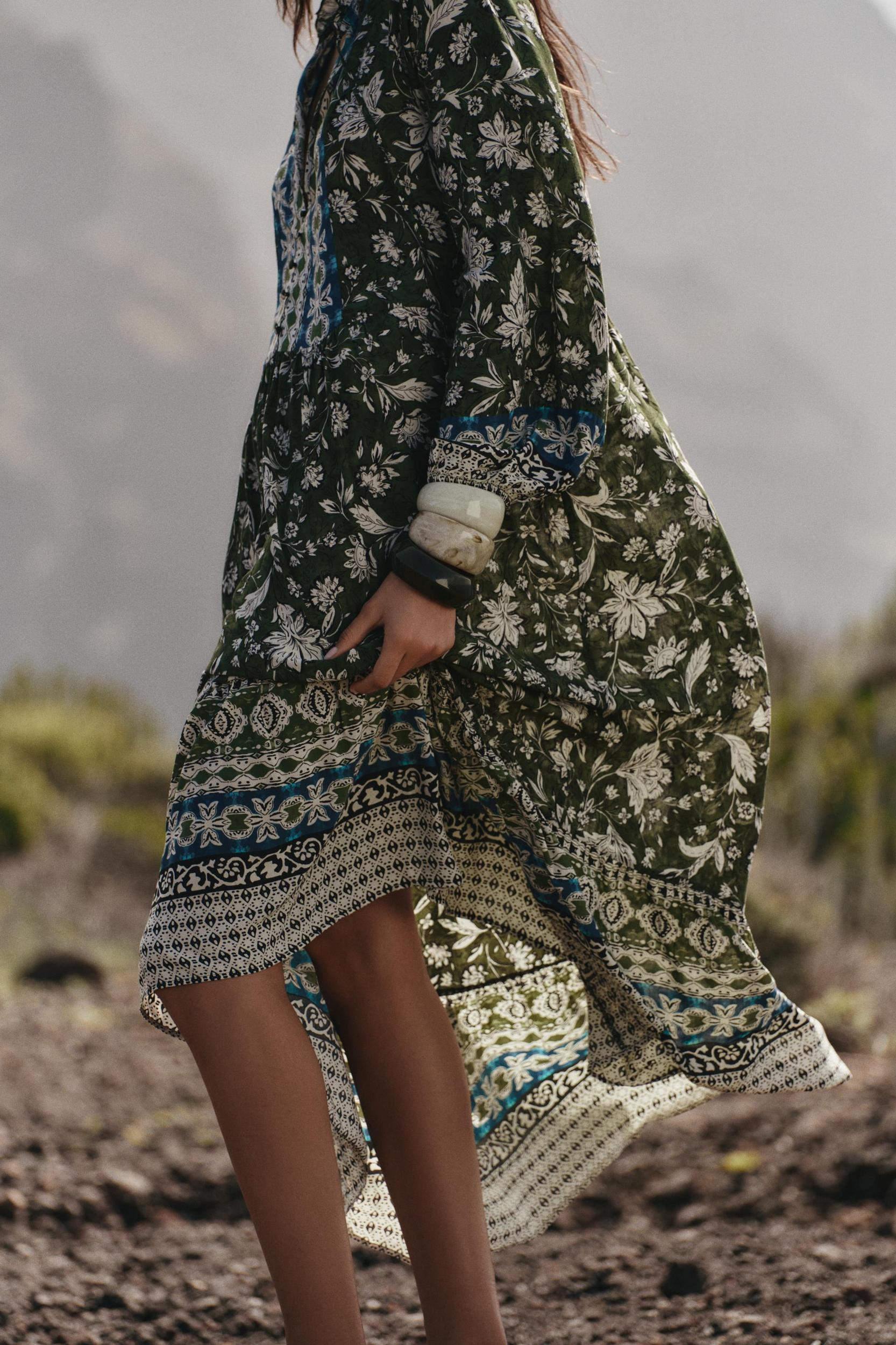 PRINTED MIDI DRESS Product Image