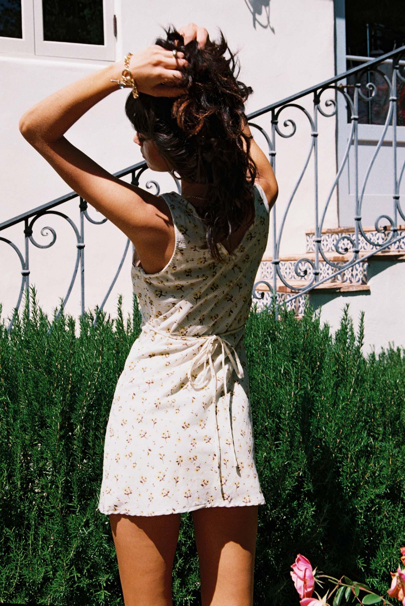 Nellie Mini Dress White / Yellow Floral Product Image