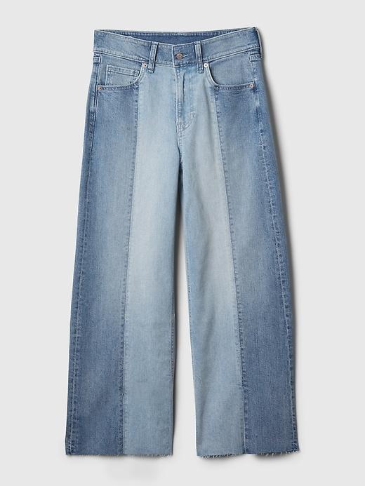 High Rise Stride Wide-Leg Ankle Jeans Product Image