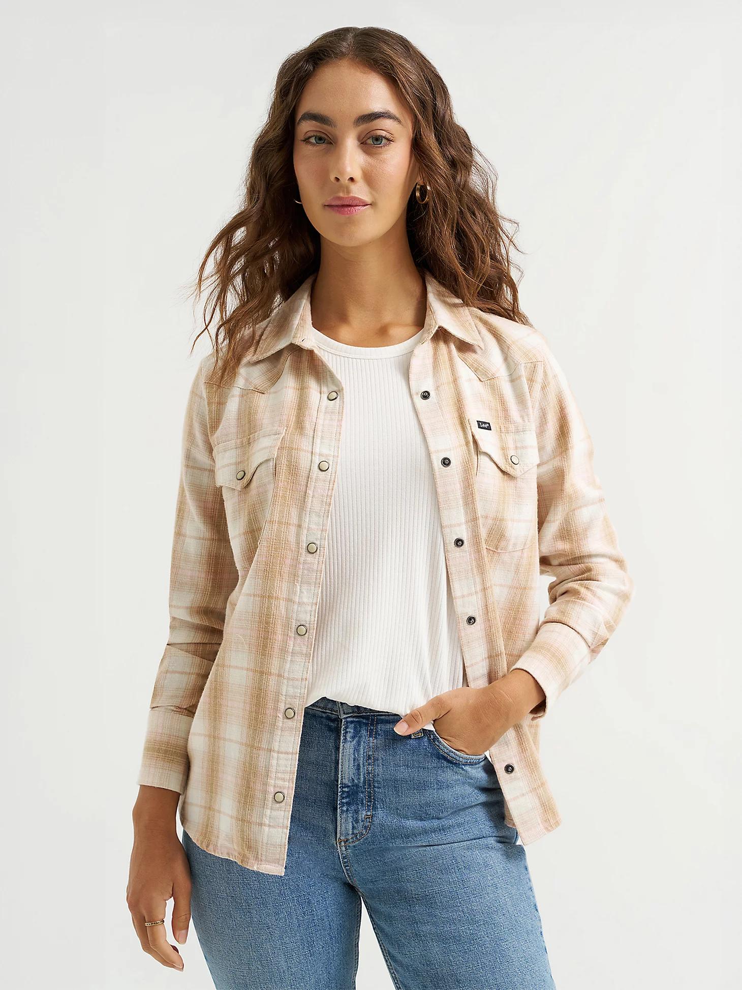 Women's Plaid Western Snap Front Shirt | Women's Tops & Tees | Lee® Product Image