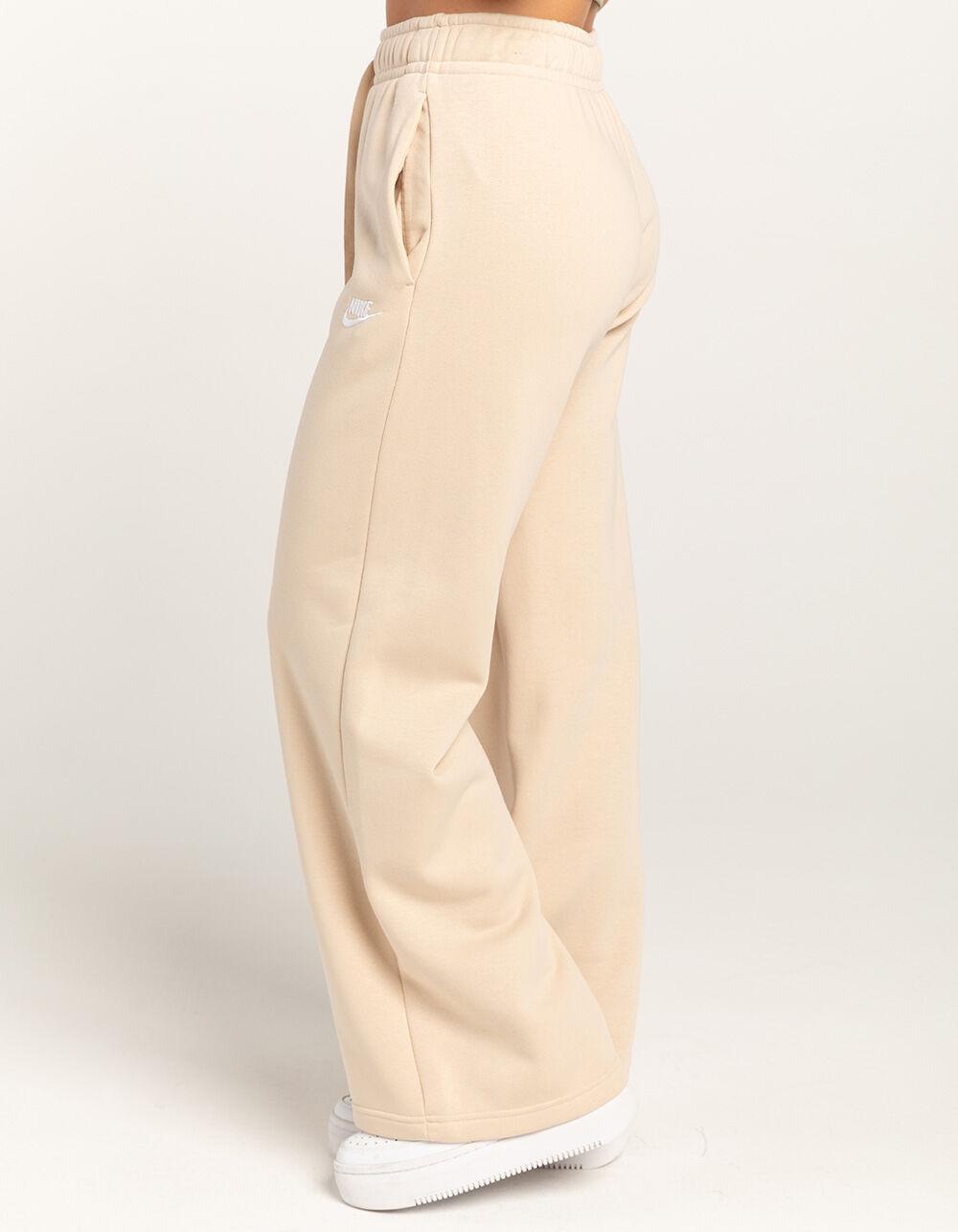 NIKE Sportswear Club Fleece Womens Wide Leg Pants - SAND Product Image
