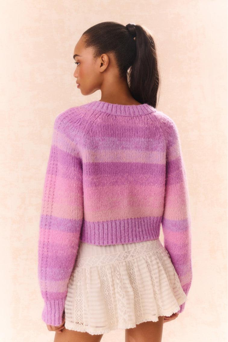 Barbarelle Alpaca Striped Pullover Product Image