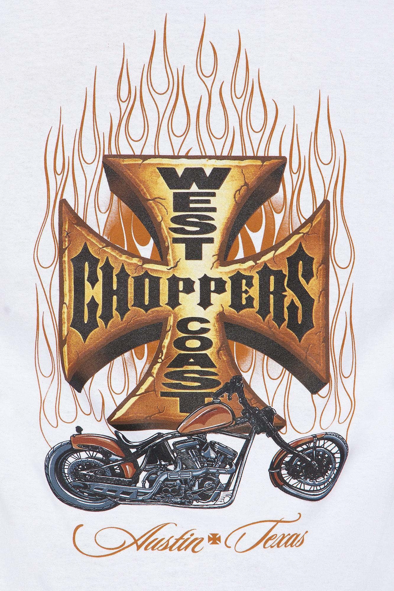 West Coast Choppers Long Sleeve Tee - White Product Image