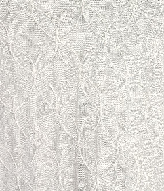 Slim Factor by Investments Plus Size V-Neck 3/4 Sleeve Textured Overlay Top Product Image