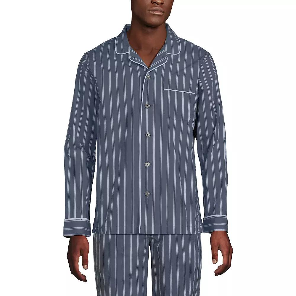 Men's Lands' End Broadcloth Pajama Sleep Shirt,  Product Image