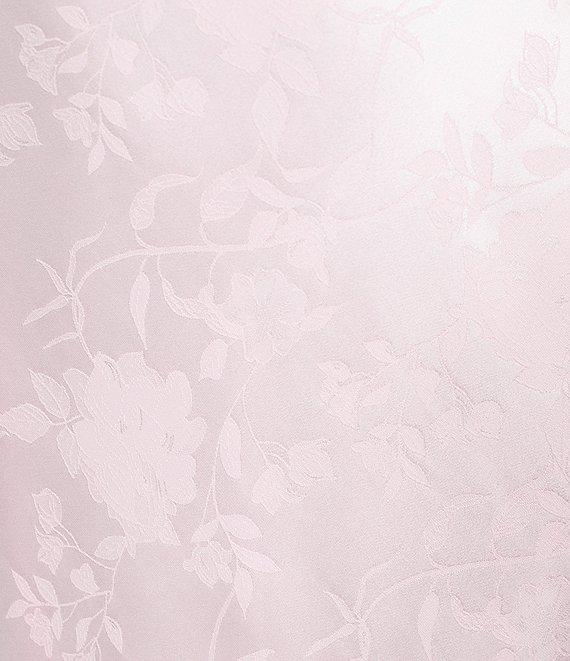 Allison & Kelly Floral Printed Jacquard V-Neck Drape Back Ballgown Product Image