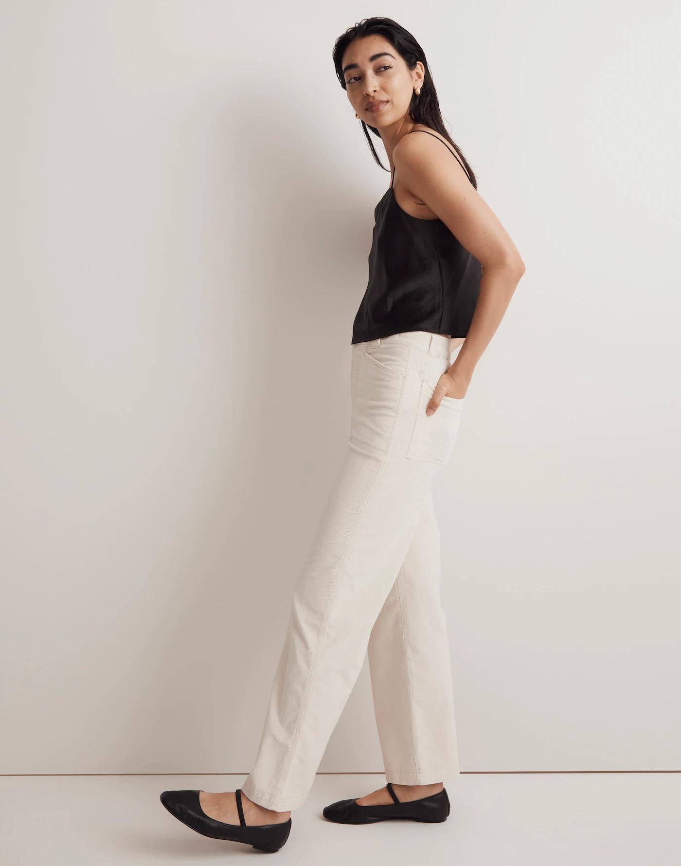 Petite Emmett 2.0 Wide-Leg Pants in Corduroy Product Image