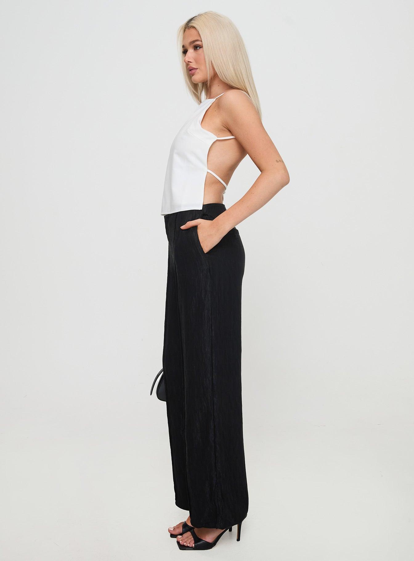 Bonnet Wide Leg Pants Black Product Image