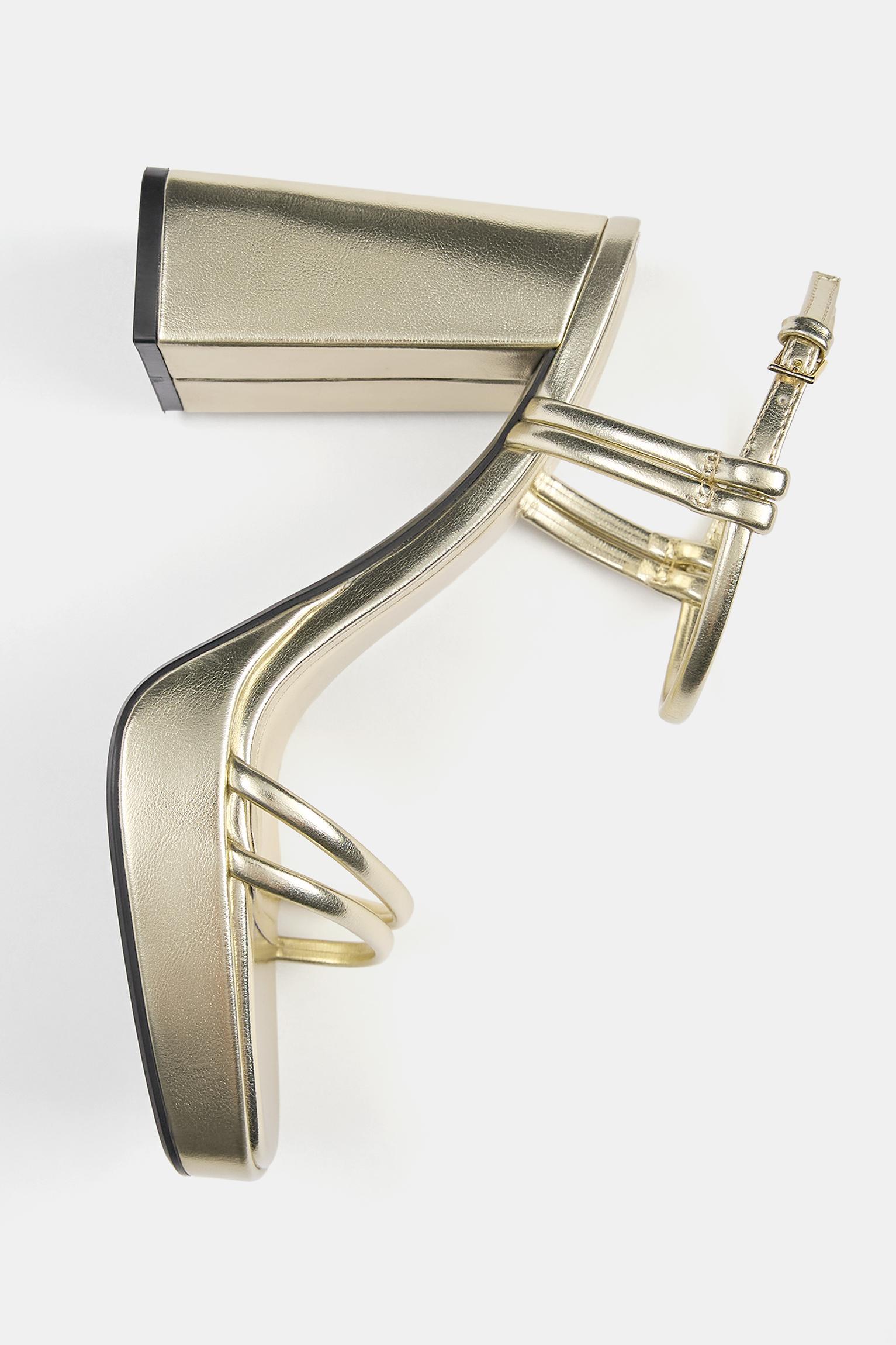 Golden platform sandals Product Image