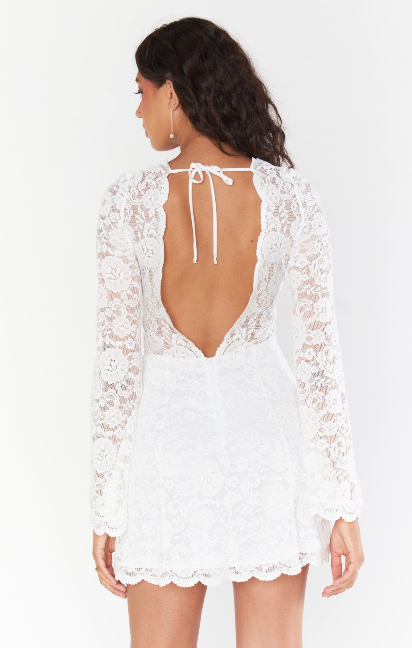 Natalie Mini Dress ~ White Forever Lace Product Image