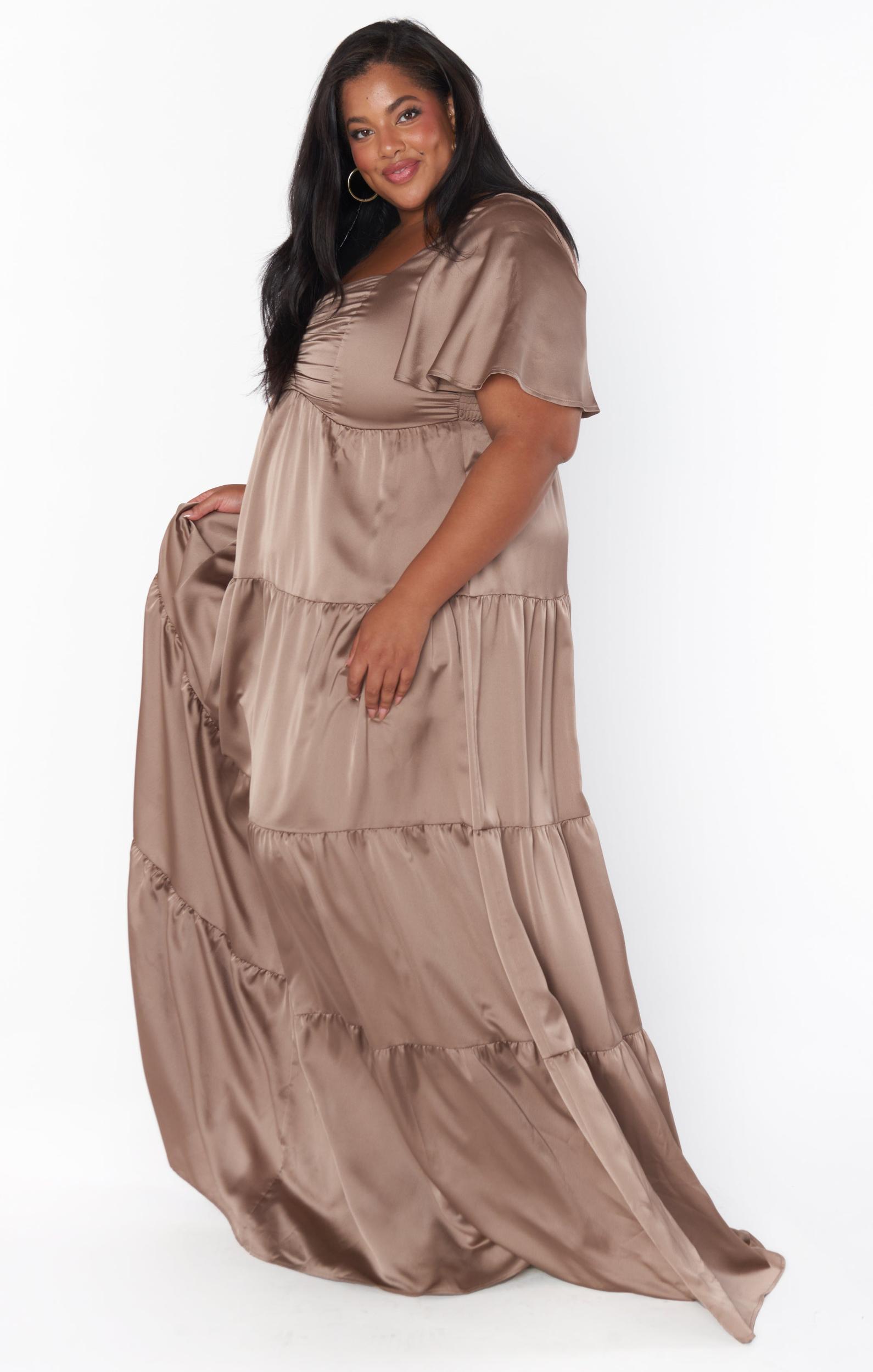 Nicole Maxi Dress ~ Dune Luxe Satin Product Image