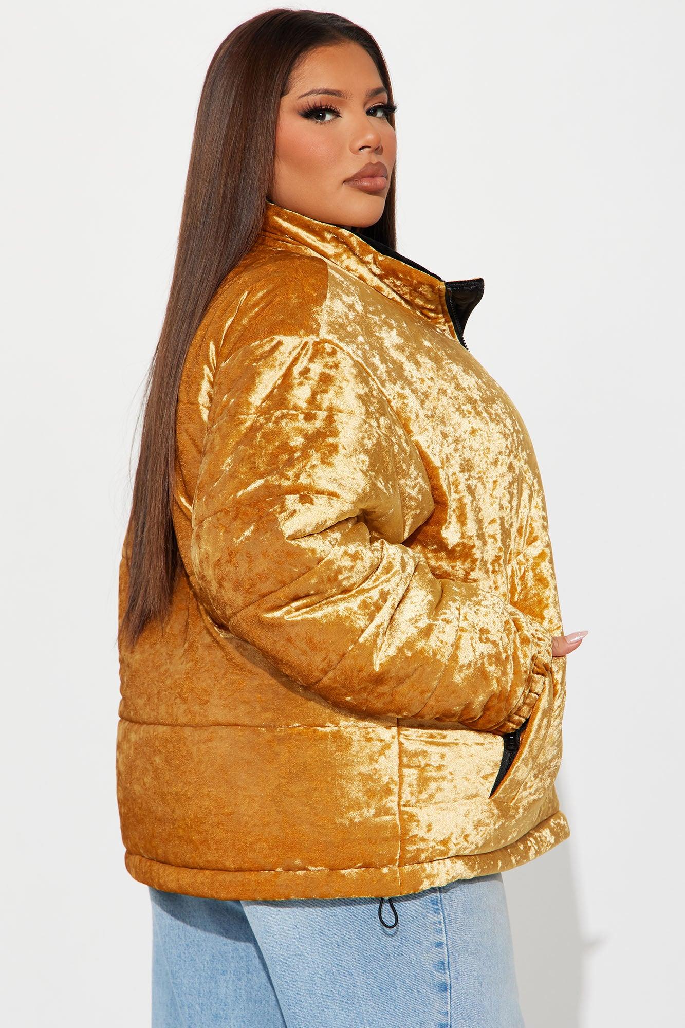 Jasmine Puffer Jacket - Gold Female Product Image