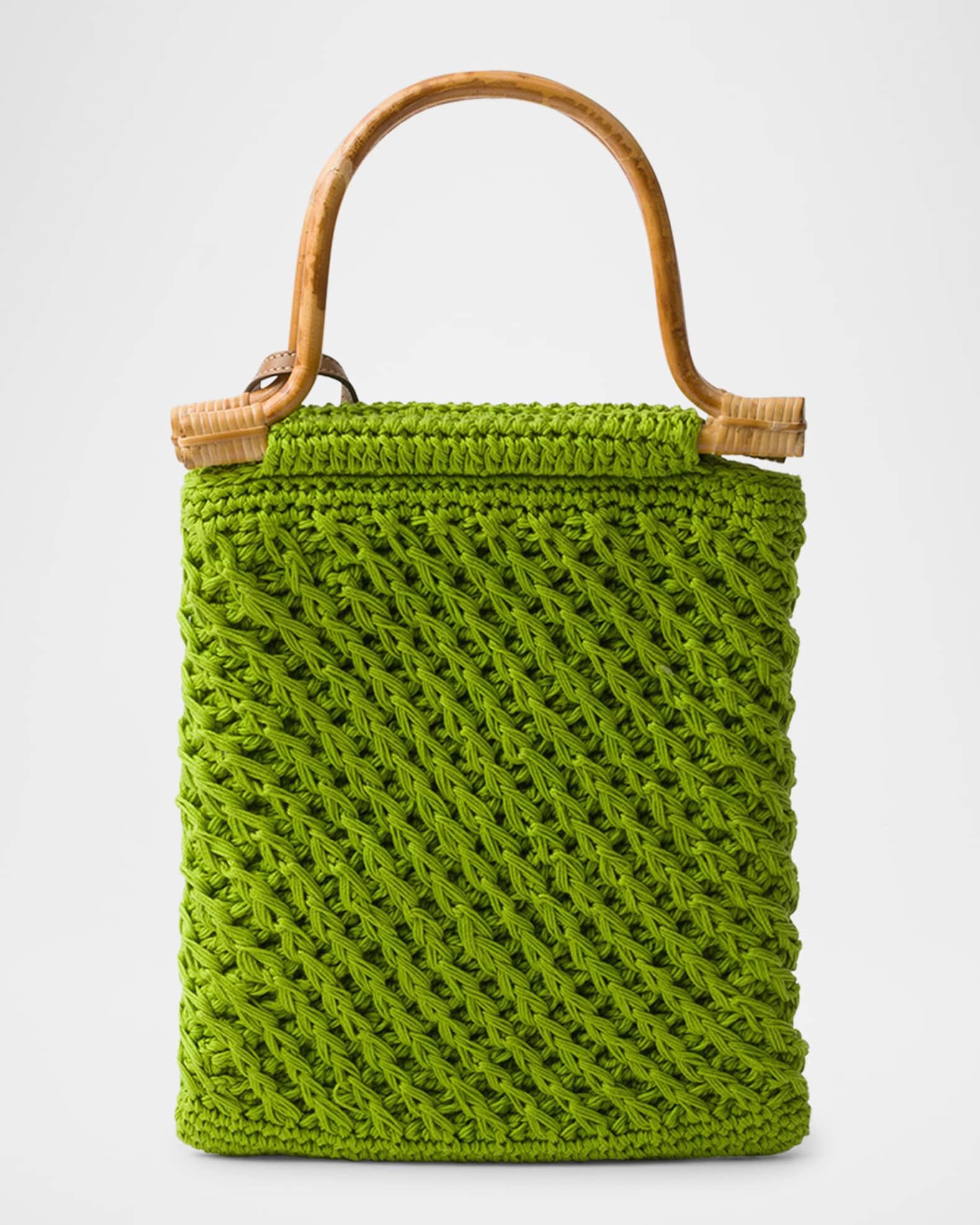 Cotton Crochet Mini Top-Handle Bag Product Image