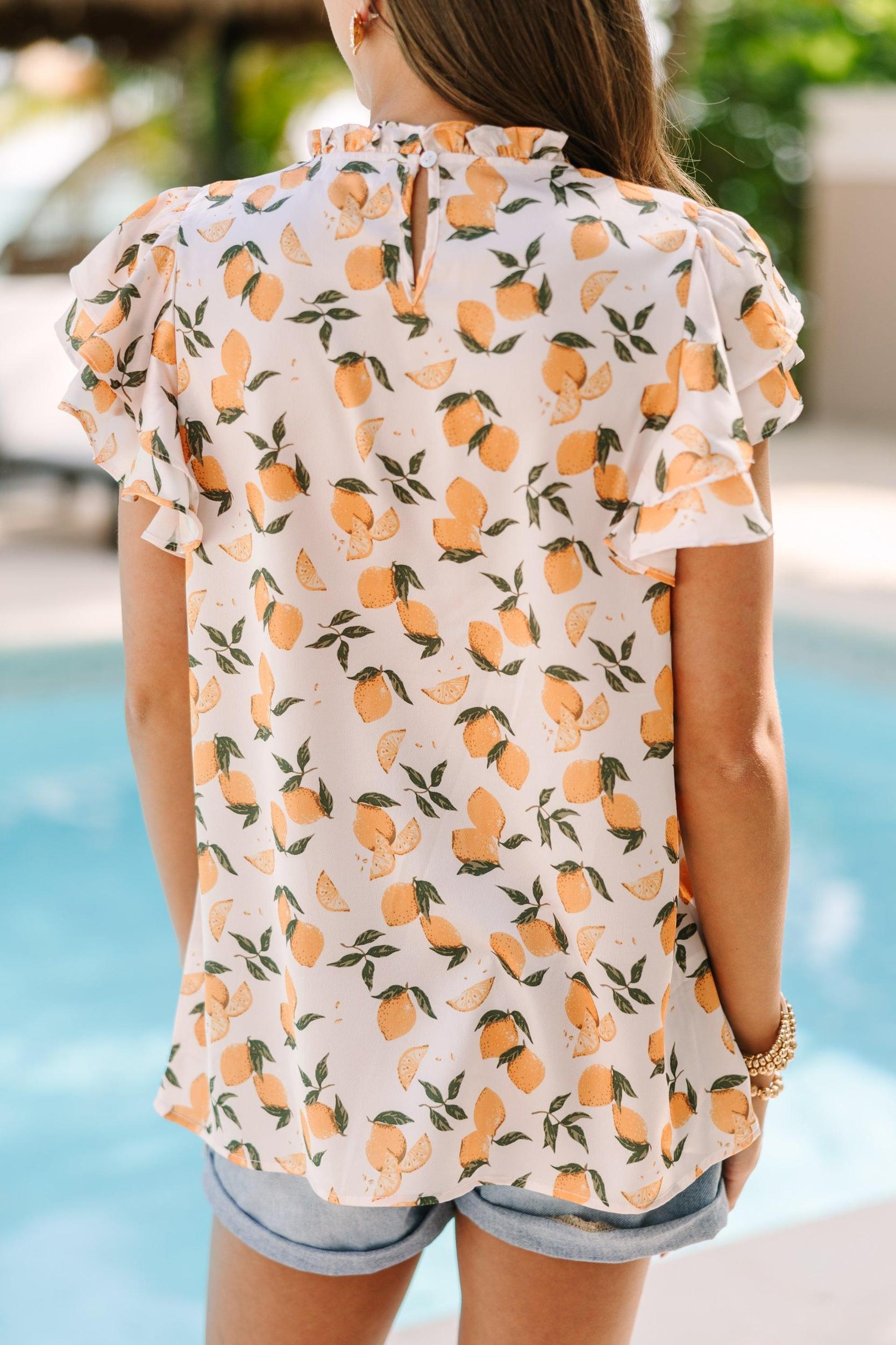 On Your Heart White Printed Blouse Female Product Image