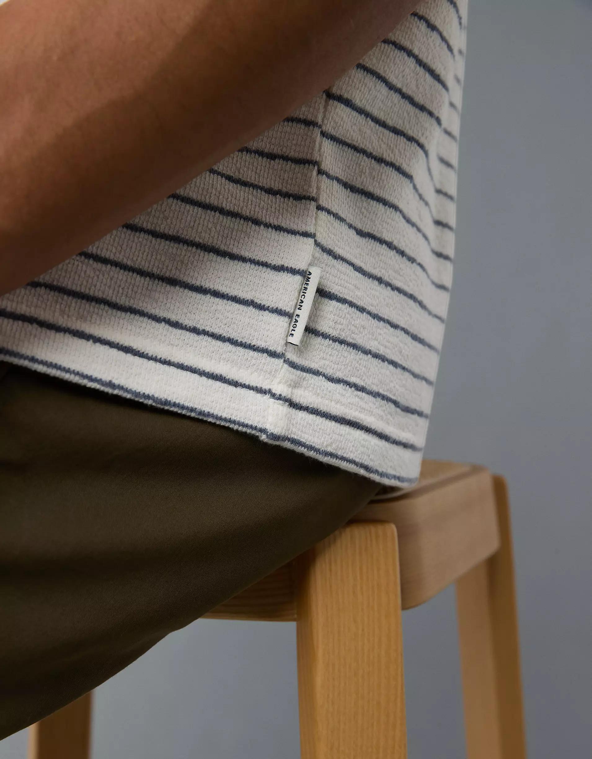 AE Boxy Textured Striped T-Shirt Product Image