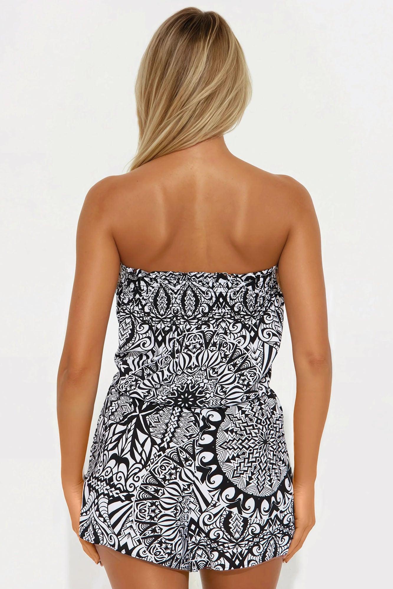 Turks And Caicos Romper - White/Black Female Product Image