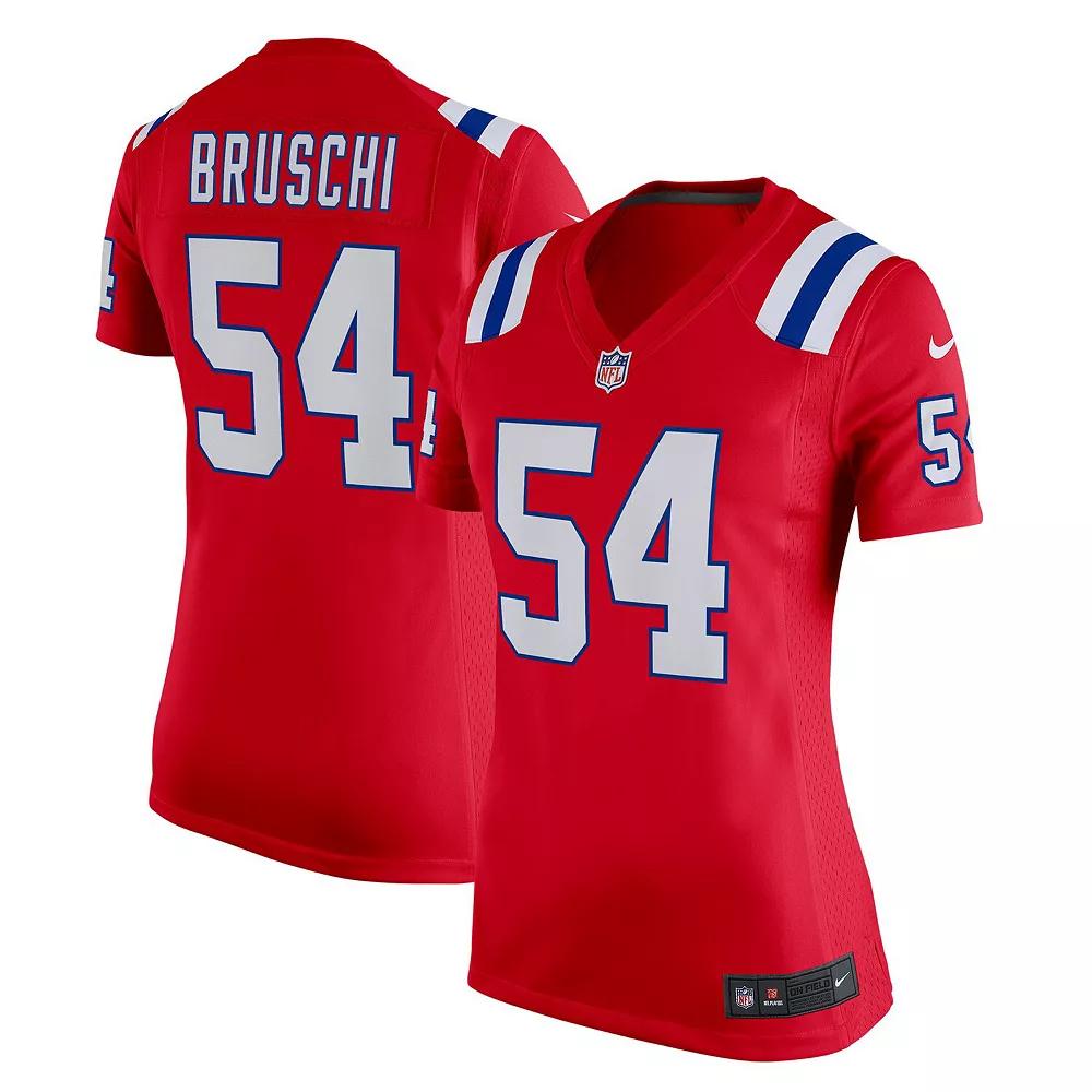 Women's Nike Tedy Bruschi Red New England Patriots Retired Game Jersey, Size: 2XL Product Image