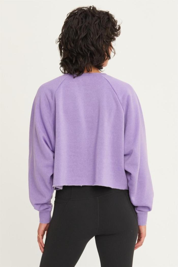Raw Hem Cropped Sweatshirt Product Image