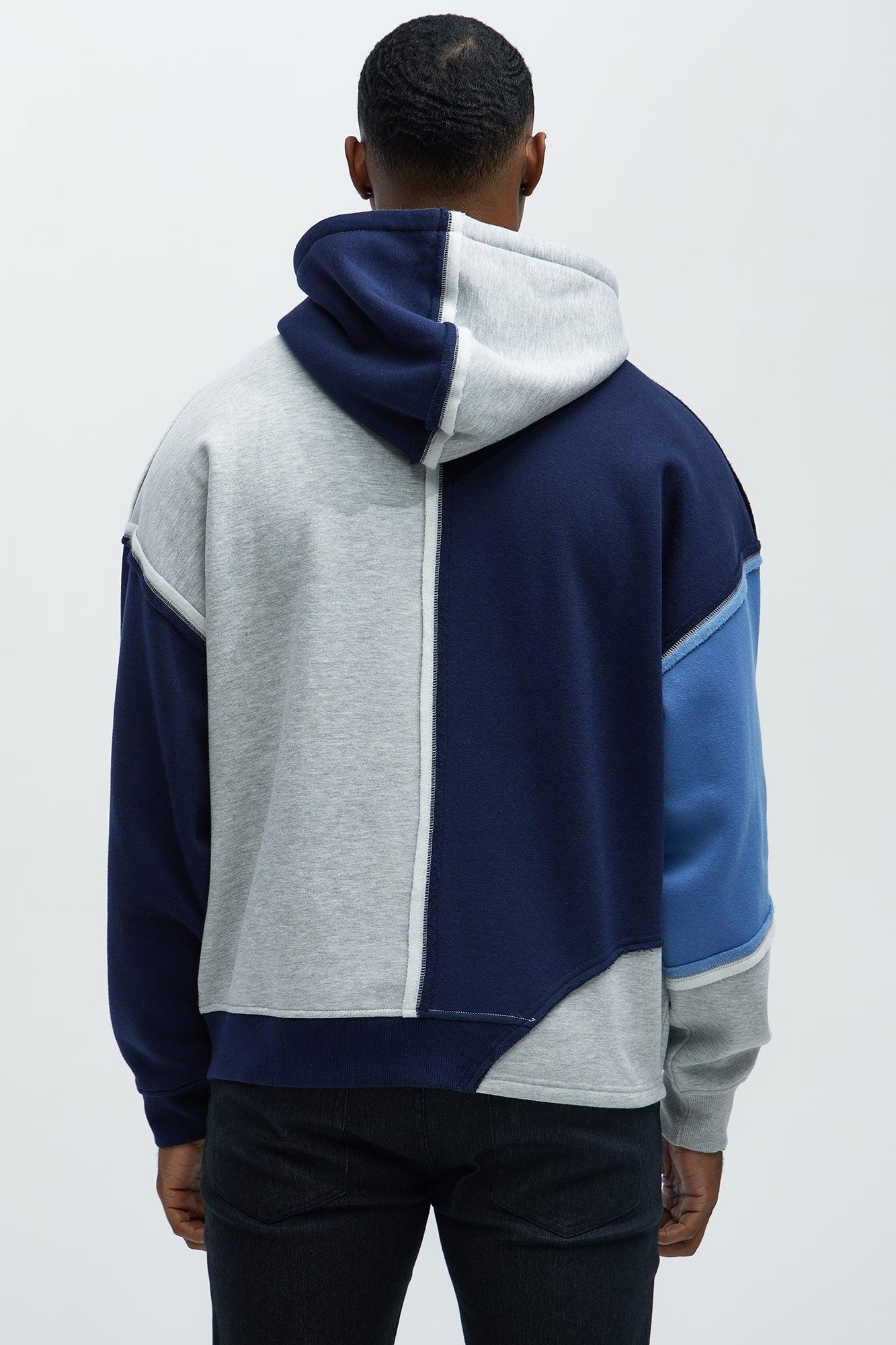Tyson Destroyed Oversized Hoodie - Blue/combo Product Image