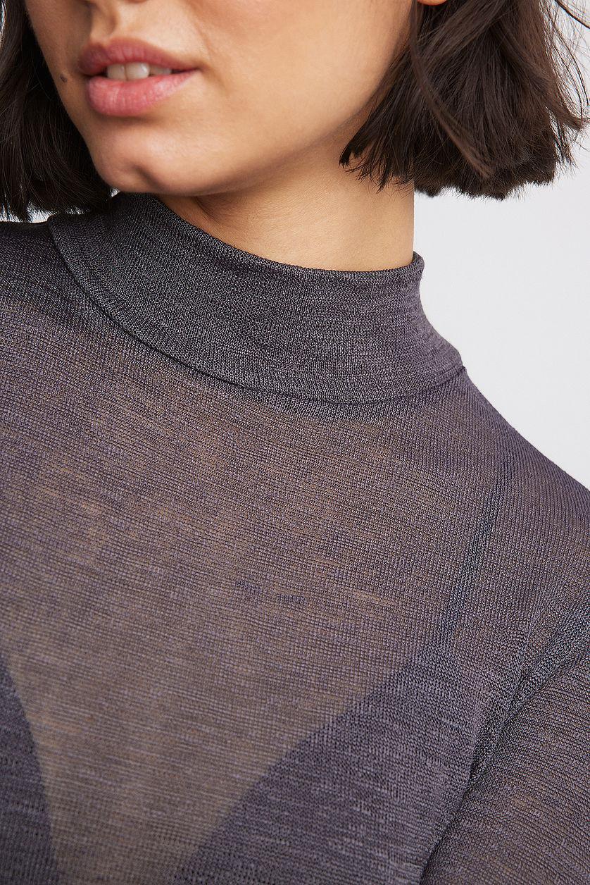 Sheer Collar Top Product Image