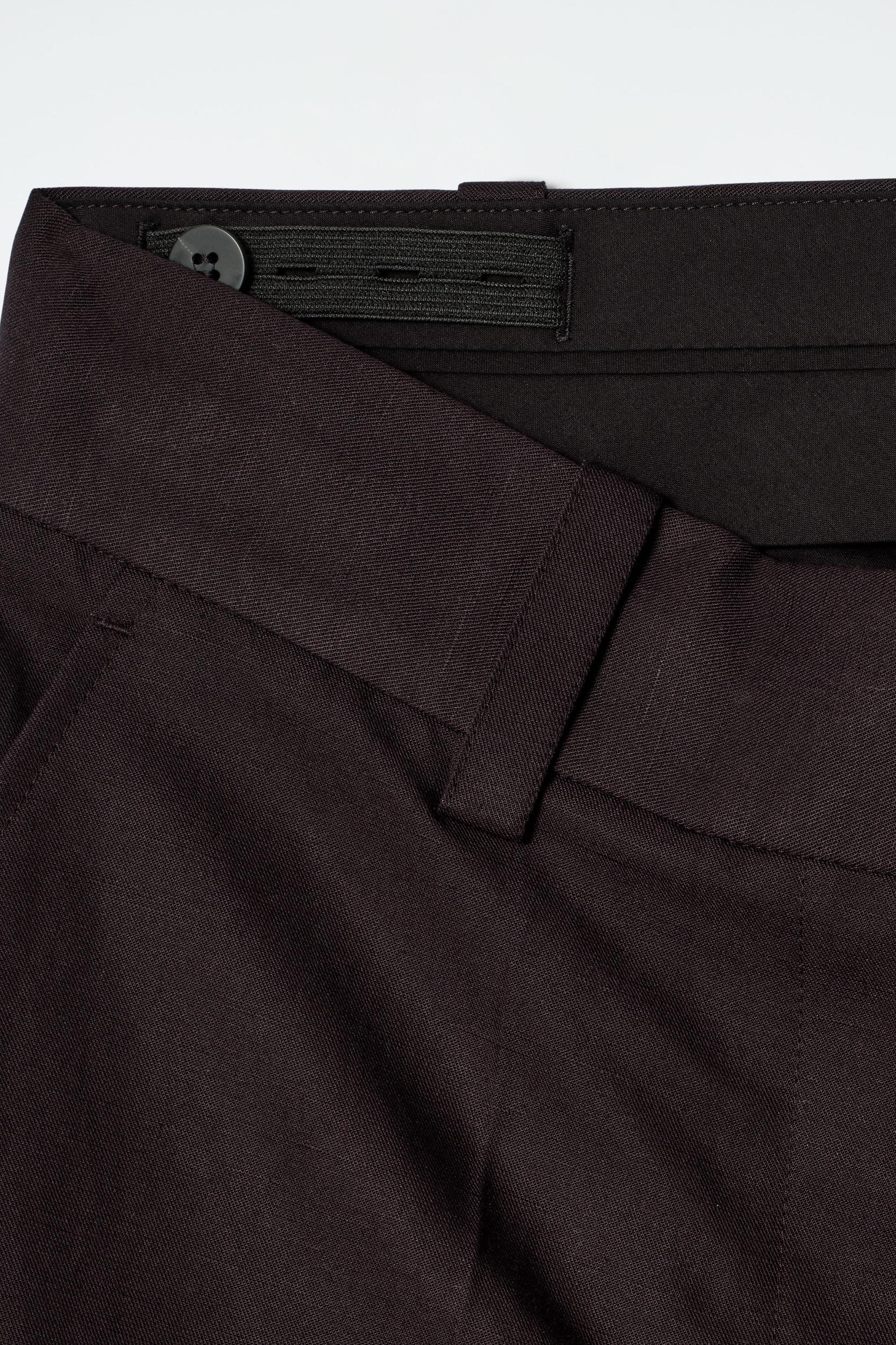 TAILORED LINEN-BLEND LONGLINE SHORTS Product Image