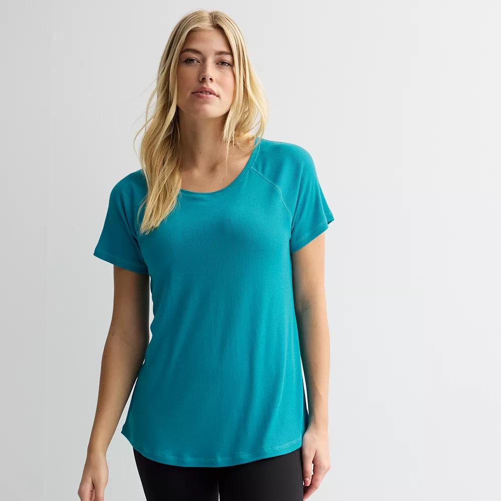 Women's Tek Gear® Core Raglan Tee, Size: Small, Keilani Blue Rib Product Image