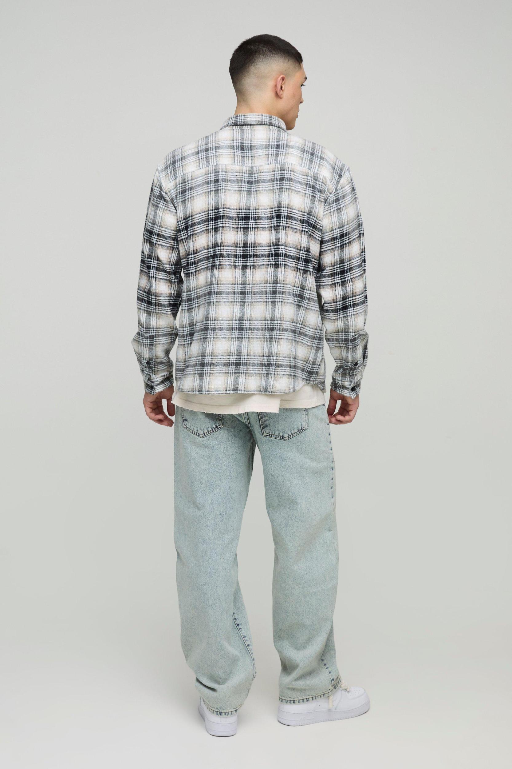 Relaxed Fit Rigid Seam Detail Jeans | boohooMAN USA Product Image