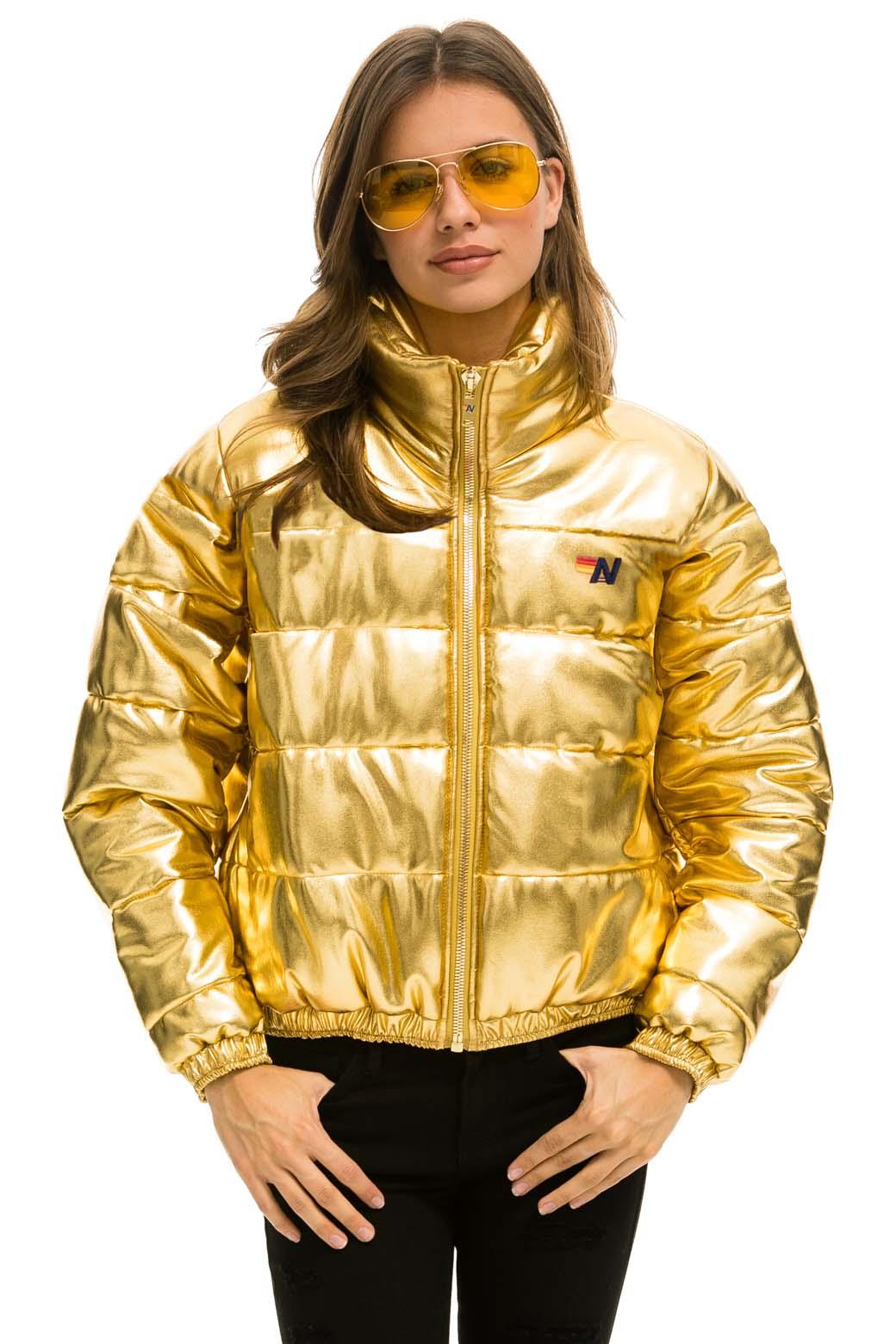 BOLT LUXE APRES PUFFER JACKET - METALLIC GOLD Female Product Image