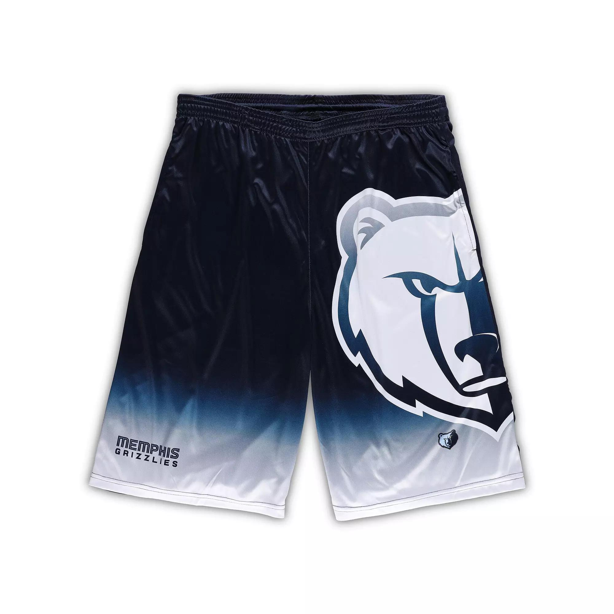 Men's Fanatics Branded Navy Memphis Grizzlies Big & Tall Graphic Shorts, Size: 2XLT, Grz Blue Product Image