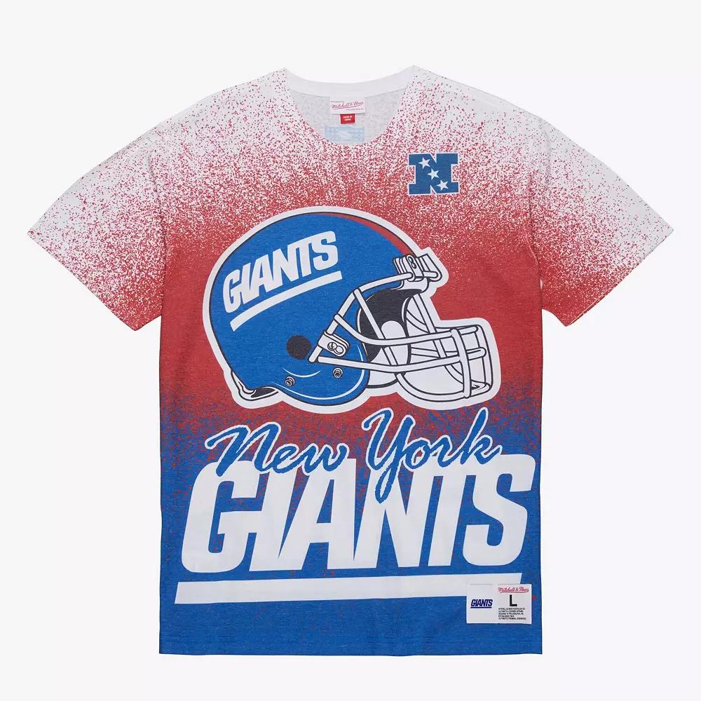 Men's Mitchell & Ness White New York Giants Team Burst Vintage Logo T-Shirt,  Product Image