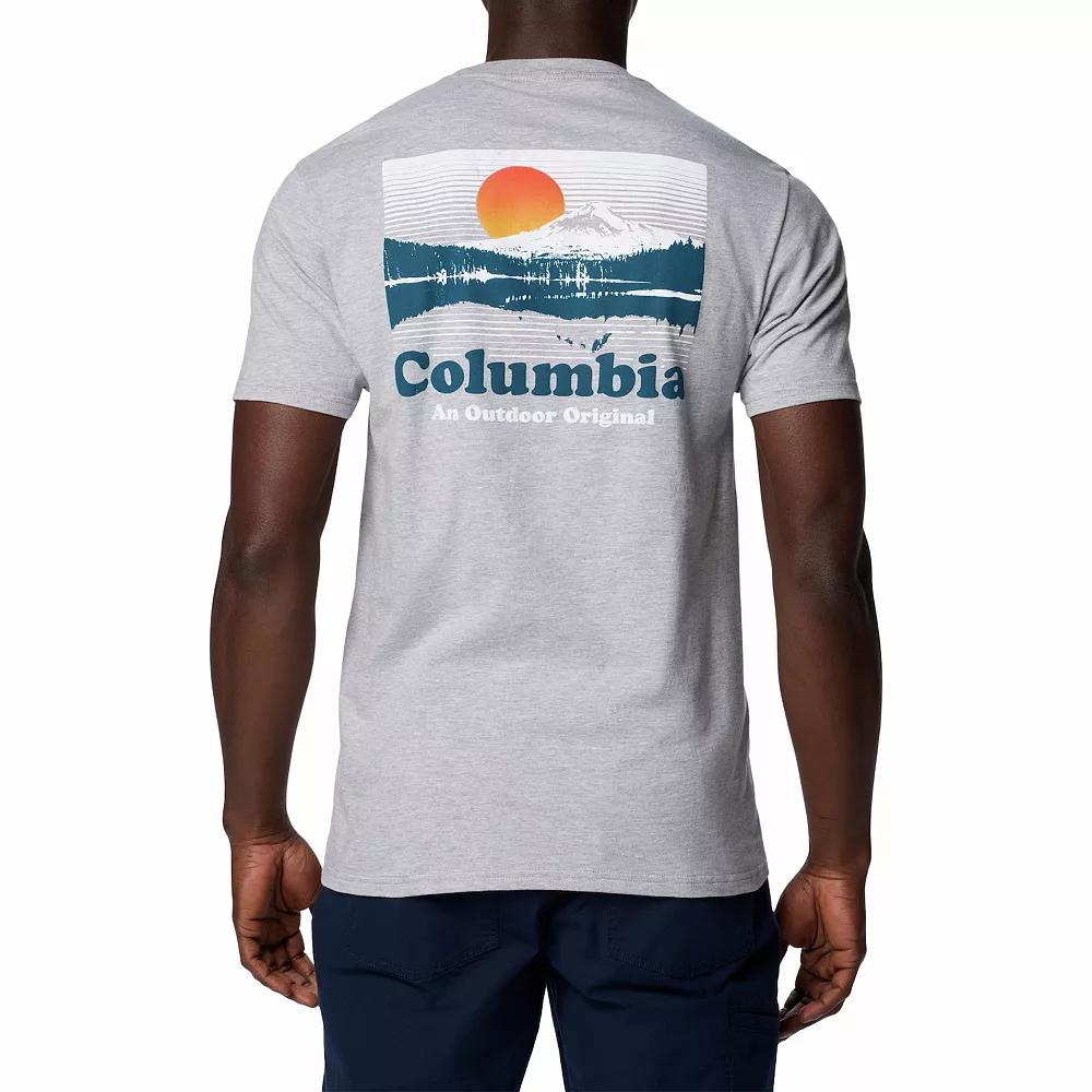 Men's Columbia Outdoor Gear Short Sleeve Graphic Tee, Size: Large, Grey Grey Product Image