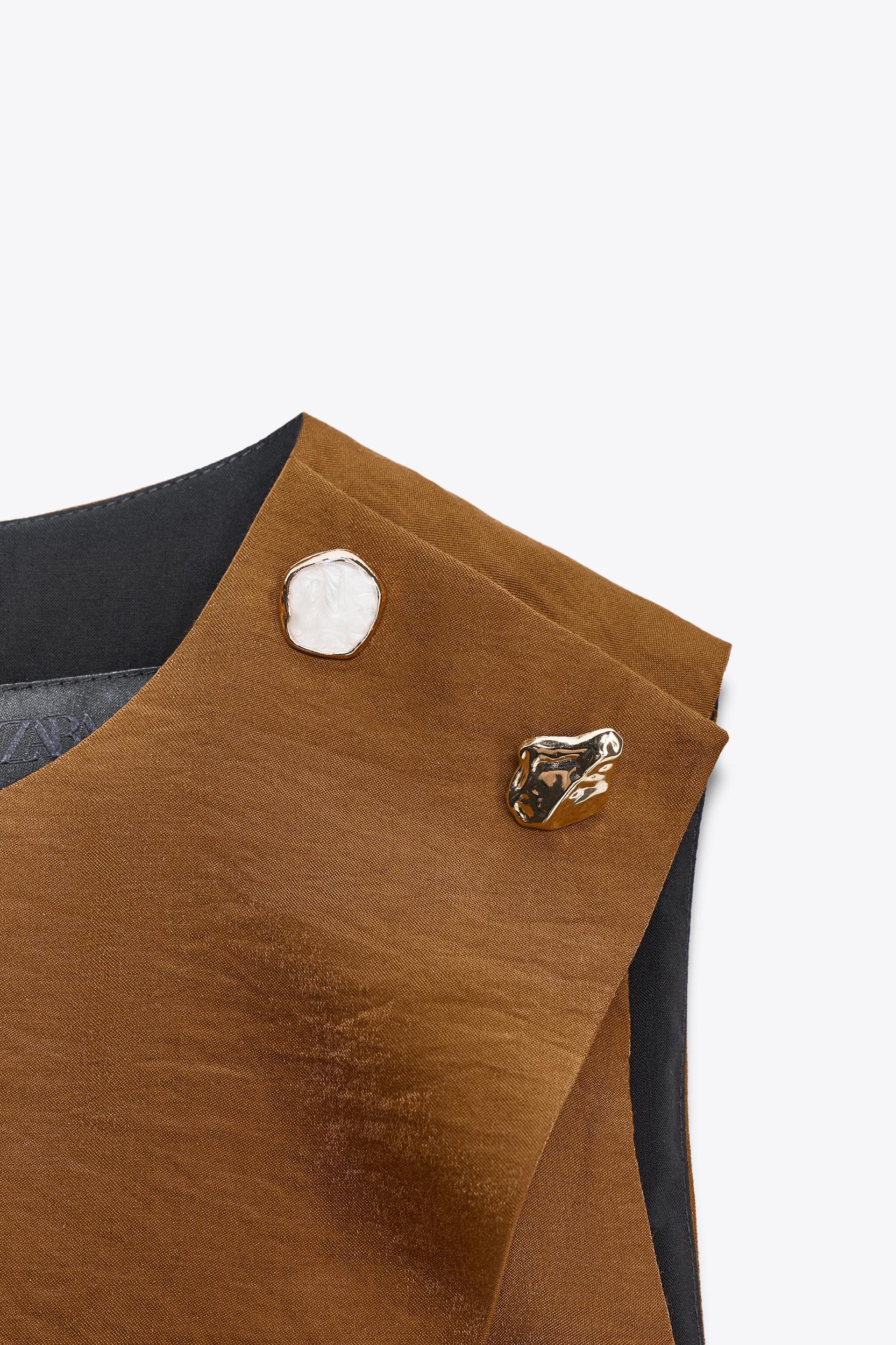 SATIN EFFECT WRAP TOP Product Image