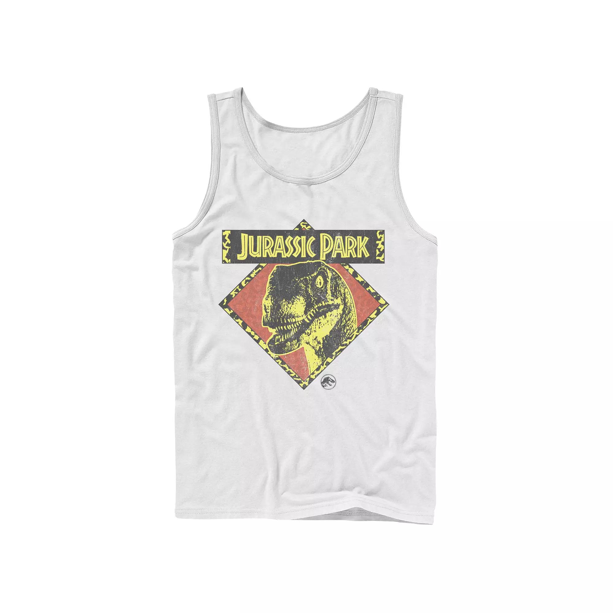Men's Jurassic Park Distress Raptor Stare Tank Top,  Product Image
