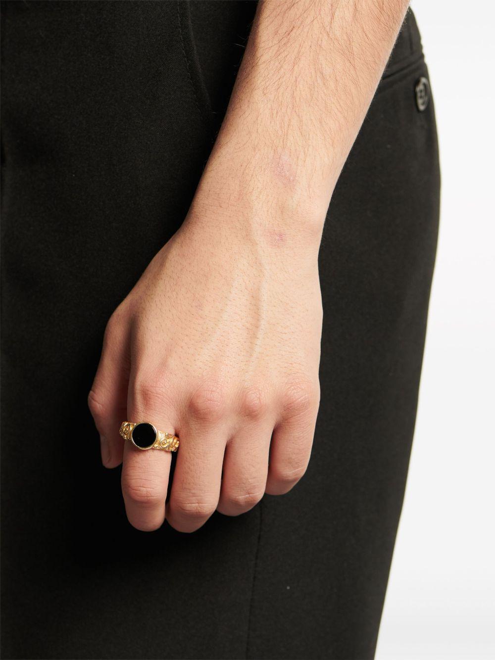 arabesque engraved chevalier ring Product Image