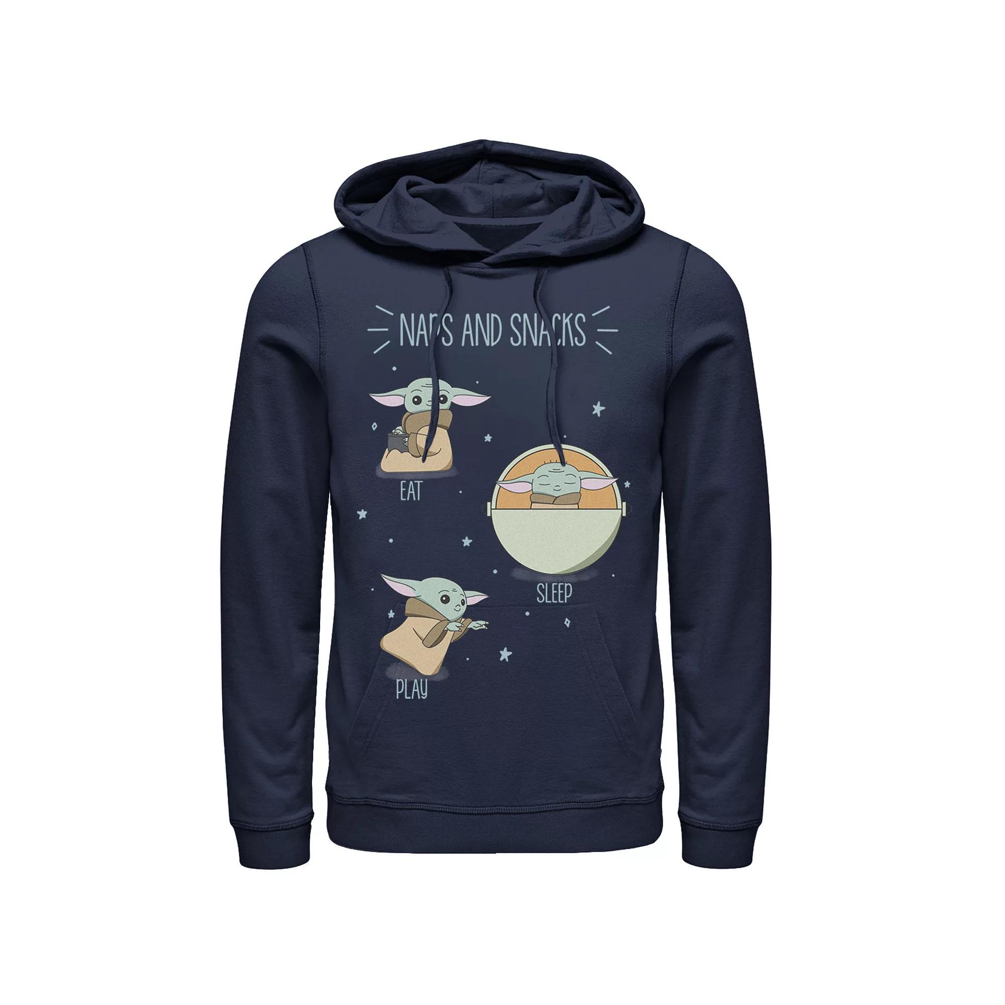 Men's Star Wars: The Mandalorian The Child Naps And Snacks Doodles Hoodie,  Product Image