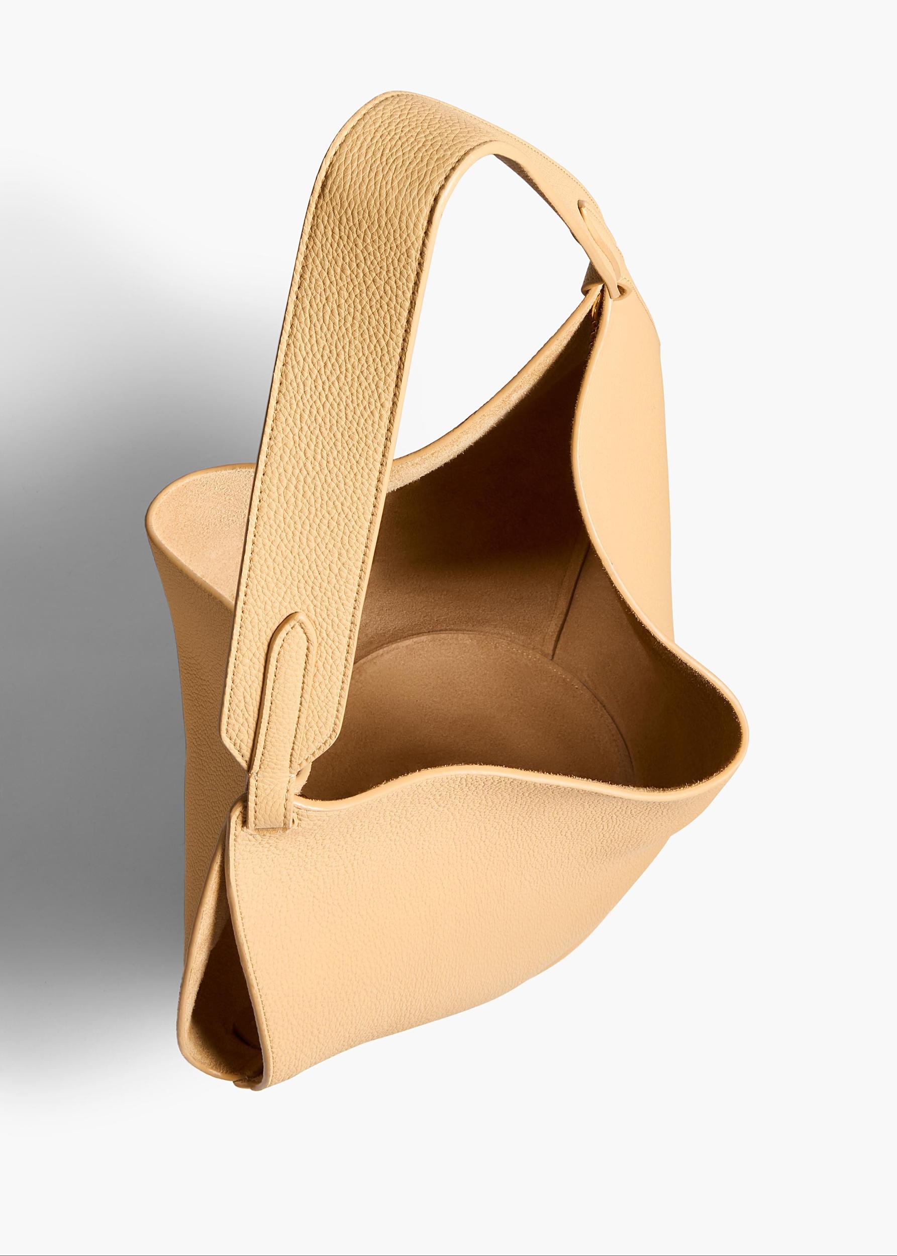 Small Lotus Tote in Wheat Pebbled Leather Product Image
