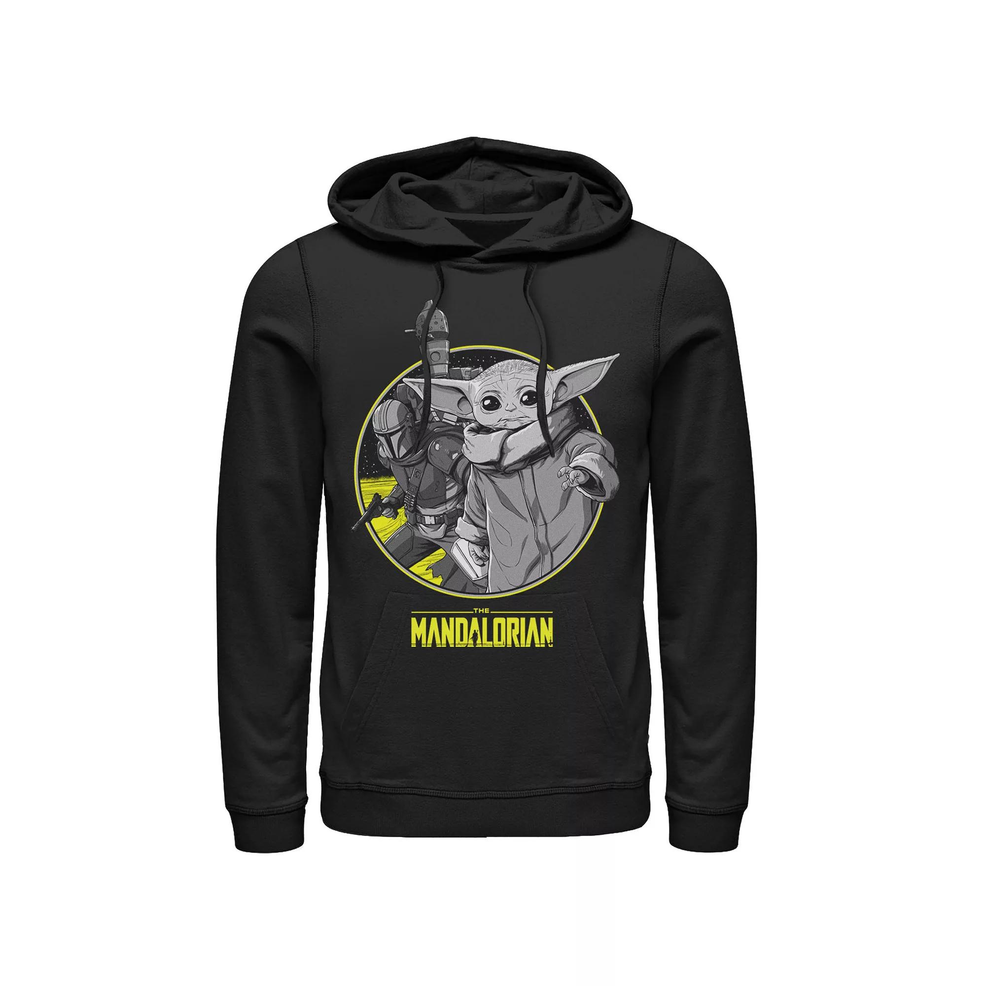 Men's Star Wars: The Mandalorian The Child Group Shot Logo Hoodie,  Product Image