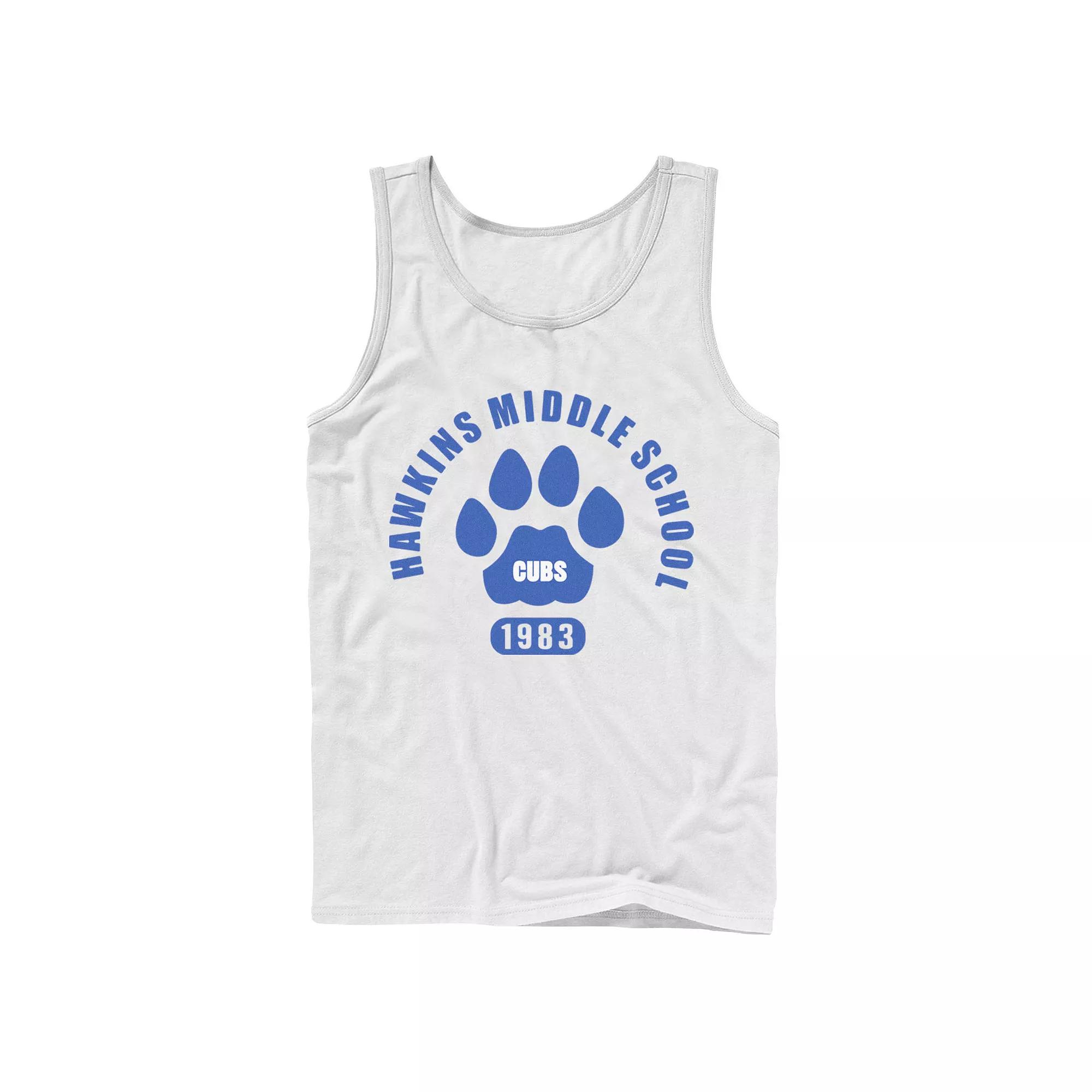Men's Netflix Stranger Things Hawkins Middle School Cubs 1983 Tank Top,  Product Image