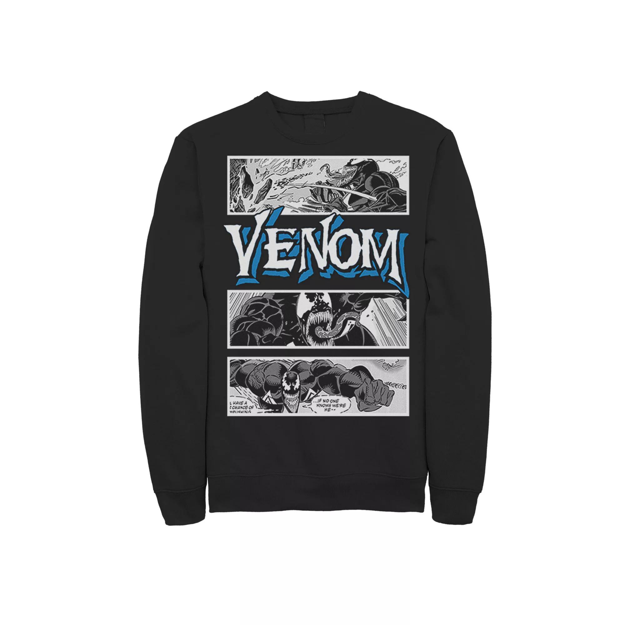 Men's Marvel Venom Comic Book Illustrations Panel Sweatshirt,  Product Image