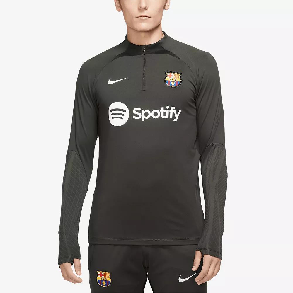 Men's Nike Olive Barcelona 2023/24 Strike Drill Performance Raglan Quarter-Zip Long Sleeve Top, Size: 2XL, Bar Team Product Image
