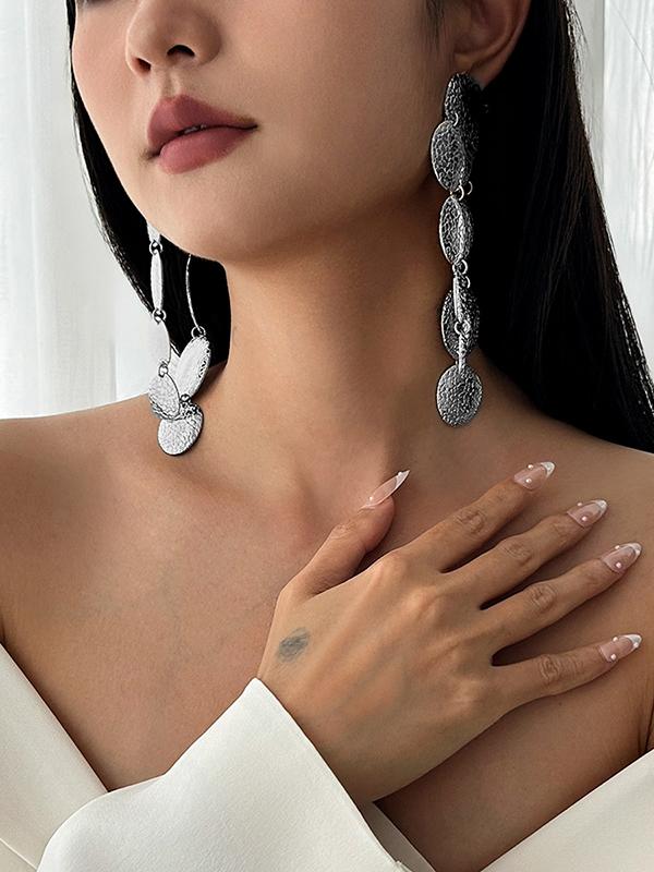 Geometric Tasseled Drop Earrings Necklaces Accessories Product Image