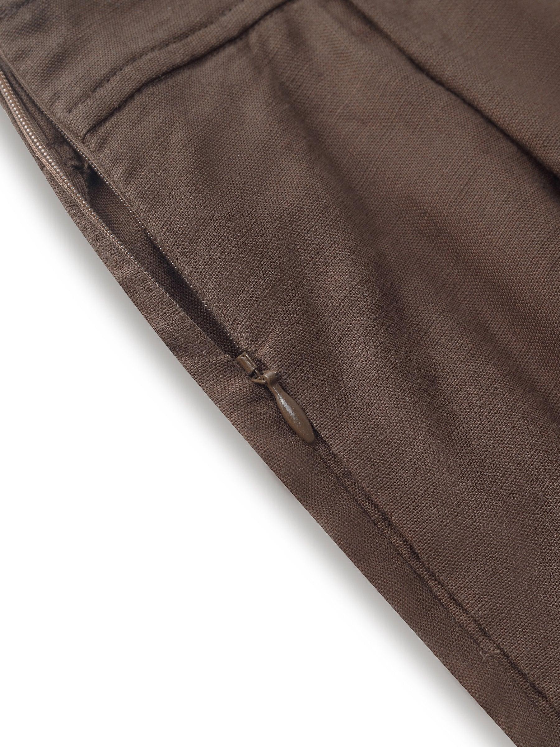 100% Linen Women High-Waisted A-Line Skirt Product Image