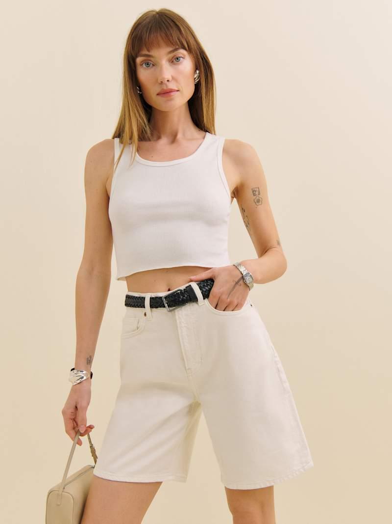 Hale High Rise 8” Jean Shorts Product Image