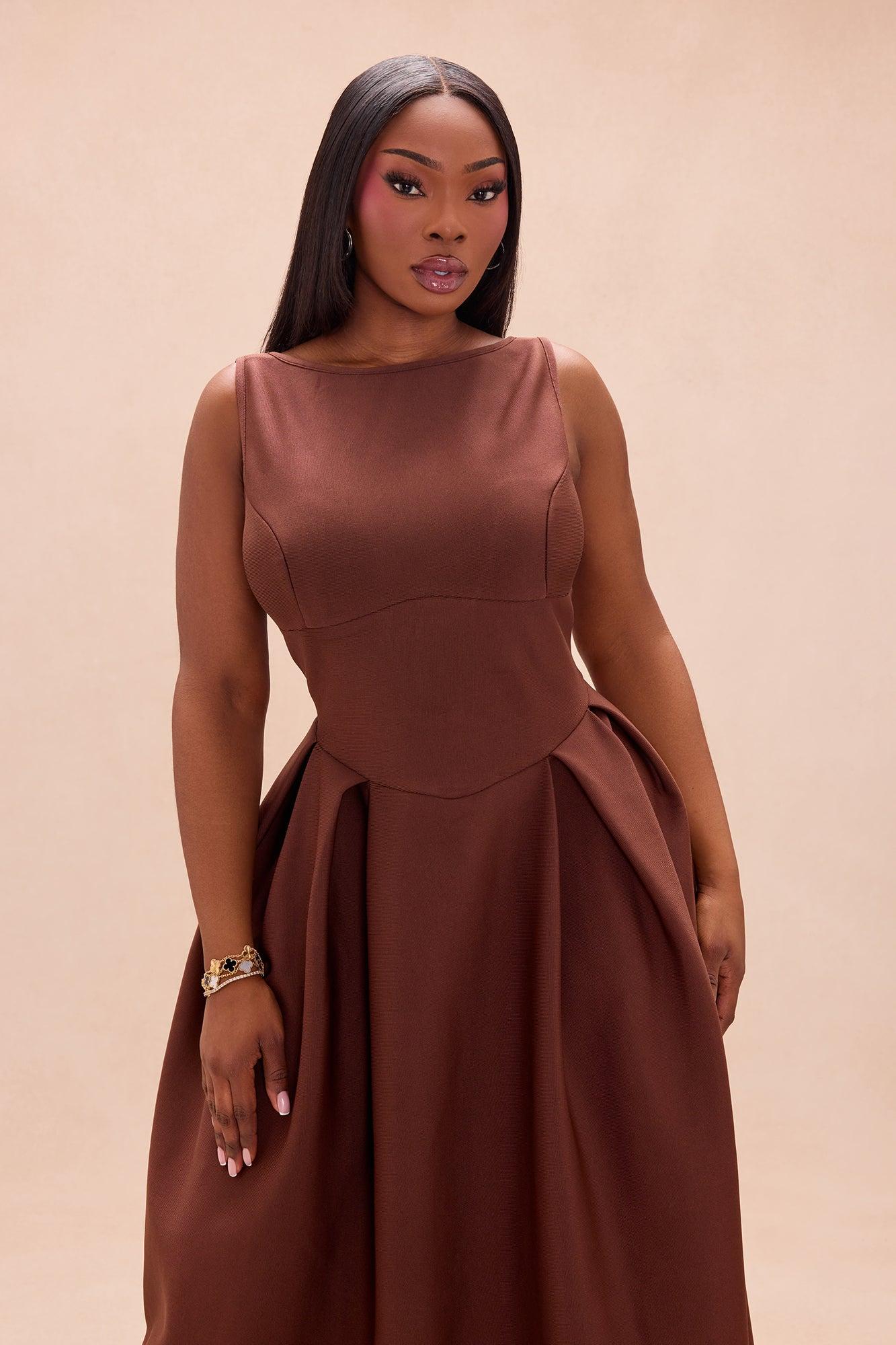 Lani Bandage Maxi Dress - Chocolate Female Product Image