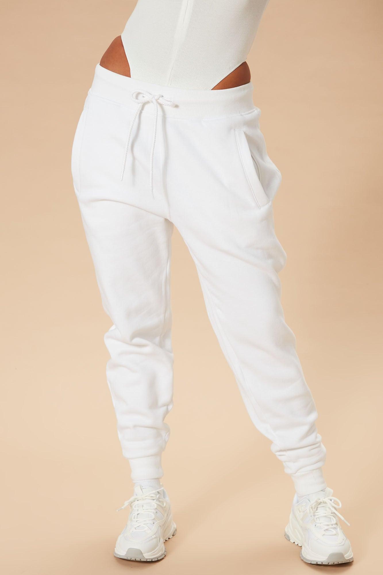 Stole Your Boyfriend's Oversized Jogger - White Product Image