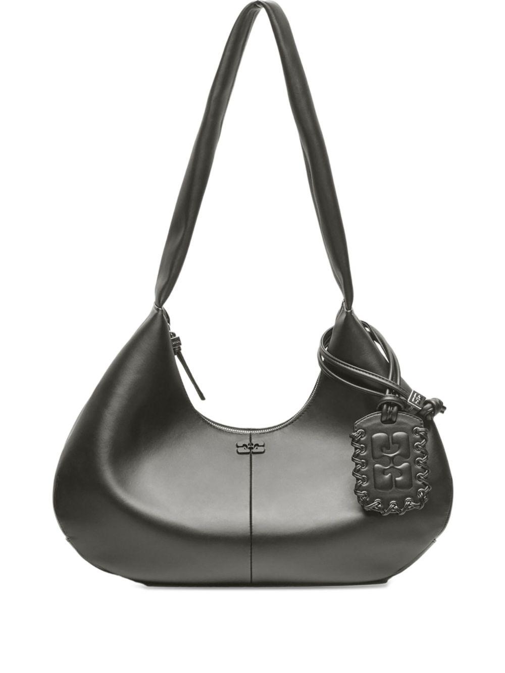 logo-tag leather shoulder bag Product Image