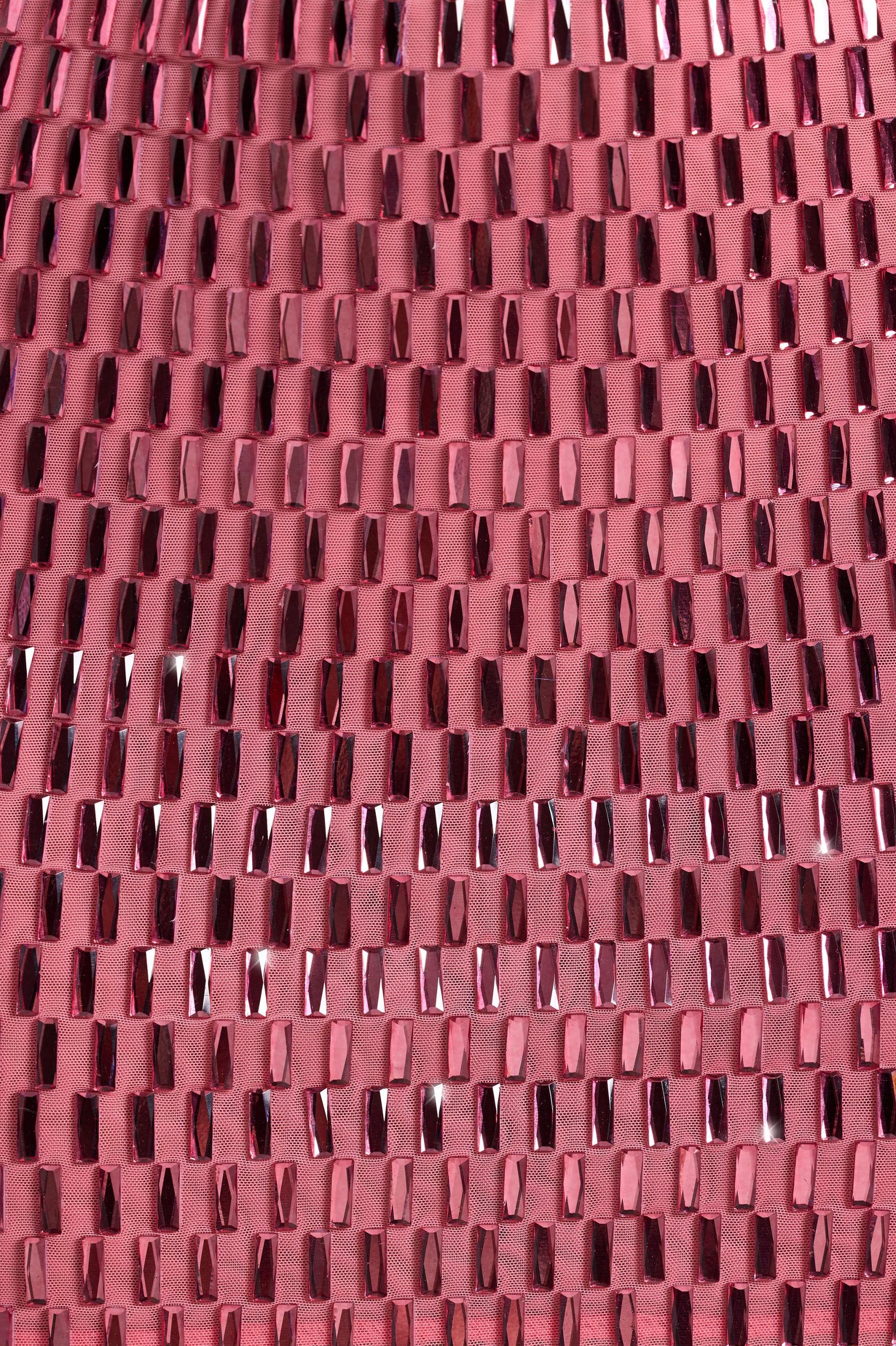 Embellished Low-Rise Micro Mini Skirt in Watermelon Product Image