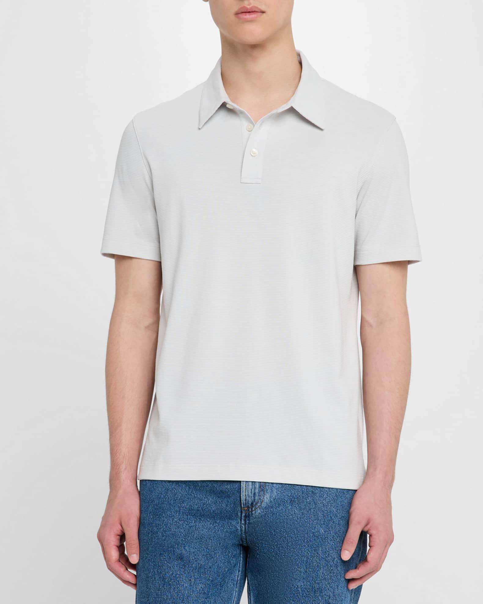 Men's Striped Cotton-Blend Polo Shirt Product Image