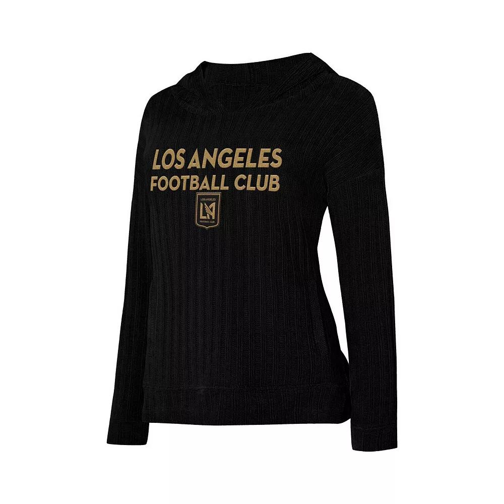 Women's Concepts Sport  Black LAFC Linger Long Sleeve Hooded Top, Size: Medium, Lfc Black Product Image